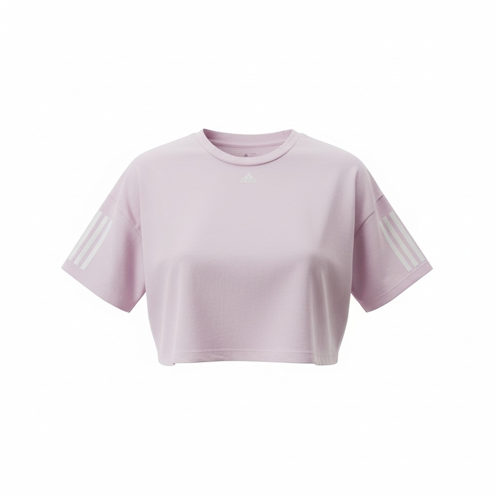 adidas Pale Pink Crewneck Tee with White Logo